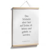 Poster Das Schönste auf Erden | Liebeszitat für das Wohnzimmer 
