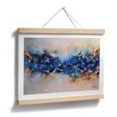 Poster Blau-goldene Interaktion - Fedrau 