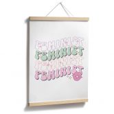Poster Feminist Kussmund Pop Art 