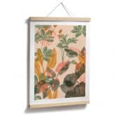 Poster Garten mit tropischen Pflanzen - Goed Blauw 