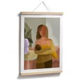 Poster Starke Mutter mit Kind - Goed Blauw 