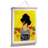 Poster Porträt Frau - Blumenmädchen im Sommergarten - Hülya 