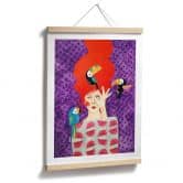 Poster Frau mit Tukan-Trio - Hülya 