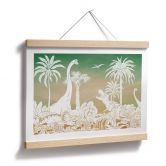 Poster Abenteuerreise zu den Dinosauriern - Ombre - Kikki Belle 