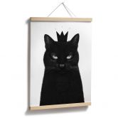 Poster Schwarze Katze mit Krone - Korenkova 