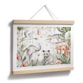 Poster Aziatische dieren in het bamboebos - Kvilis 
