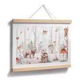 Kinderposter Waldtiere im Herbst - Kvilis 