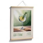 Cocktail time-out plakat med gin og tonic | Til køkken og spisestue - Magnusson 