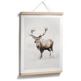 Poster Wintermotiv fürs Wohnzimmer - Hirsch im weißen Winter - Magnusson 