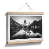 Poster Malerische Landschaft mit glasklarem Bergsee - Hintersee 