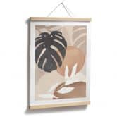 Poster botanique plante monster boho dans les tons naturels - Melloi Art Prints 