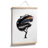 Poster boom met zwarte 3D kroon - Mielu 
