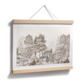 Poster Wald mit Waldlandschaft in Beige - Ms Tiff 