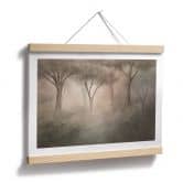 Poster Waldmagie im Morgennebel Beige - Ms Tiff 