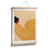 Poster Frau mit gelbem Wirbel - Müller 