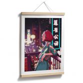 Plakat-pige på en balkon i Japan - Oliveira 