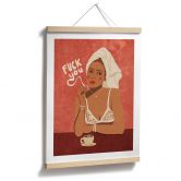 Poster Fuck you - Koffie met sigaret - Oltmanns 
