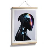 Poster Cyber Girl mit Helm - Paksoylu 