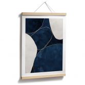 Poster Geometrische Balance in Blau und Weiß - Paksoylu 