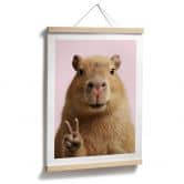 Tier Poster Peace Capybara 