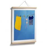 Poster Sommerwäsche unter blauem Himmel - Rivers 