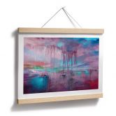 Poster Violetter Regen über blauem Dunst - Schmucker 