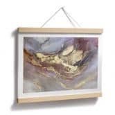Poster Edle Strukturen in Gold und Violett - Shelest 