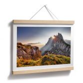 Poster Sonnenaufgang über den Bergen in Südtirol 