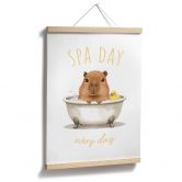 Poster für Kinder - Spa Day mit Capybara 