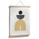 Poster Abstracte compositie met cirkel en halve cirkel - The Miuus Studio 