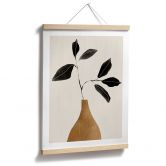 Poster Stilleben fürs Wohnzimmer - Zweig in goldener Vase - ThingDesign 