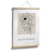 Poster Lineart Blume beige - Treechild 