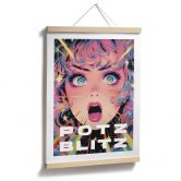Poster mit Redewendung - Potzblitz im Anime-Stil - Treechild 