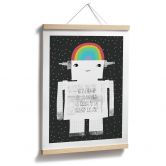 Poster für Kinder - Regenbogen-Roboter Sleep Laugh Create - Treechild 