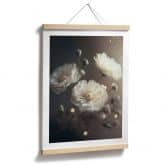 Blumen-Poster Weiße Blumen mit Goldstaub - Treechild 