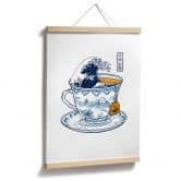 Poster Thé grande vague style Hokusai - Trinidad 