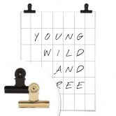 Poster mit Raster - Young wild and free 