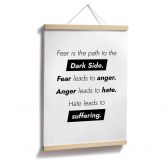 Poster Fear is the path to the Dark Side 