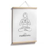 Plakat - Yoga Lotus - Line Art 