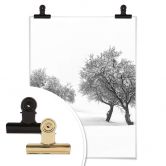 Poster Carrillo Lopez - Weiße Landschaft- Hochkant 