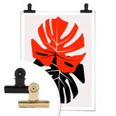 Poster Kubistika - Monstera Duett 