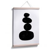 Poster Nouveauprints - Pebbles 3 black 