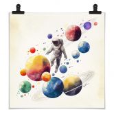 Plakat Heine - Flying Astronaut 