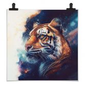 Poster Heine - Tiger im Sternenhimmel - Quadratisch 