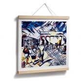 Poster Zamart - Kandinsky trifft Berlin Himmelblau - Quadratisch 