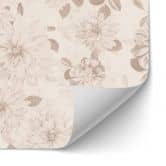 Selbstklebende Küchenrückwand Dahlien Shabby Chic Beige - Bloomery Decor 