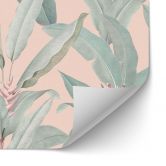 Selbstklebende Küchenrückwand Urban Jungle Tropenblätter Rosa - Bloomery Decor 