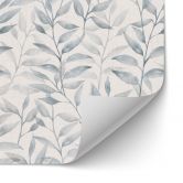 Selbstklebende Küchenrückwand Zarte Aquarell-Blätter - Soft Grau - Bloomery Decor 