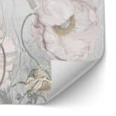 Zelfklevende Keukenachterwand met bloemen in vintage stijl in grijs - Ms Tiff 