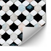 Self-adhesive kitchen splashback Geometric Sample with diamond stones - Treechild 